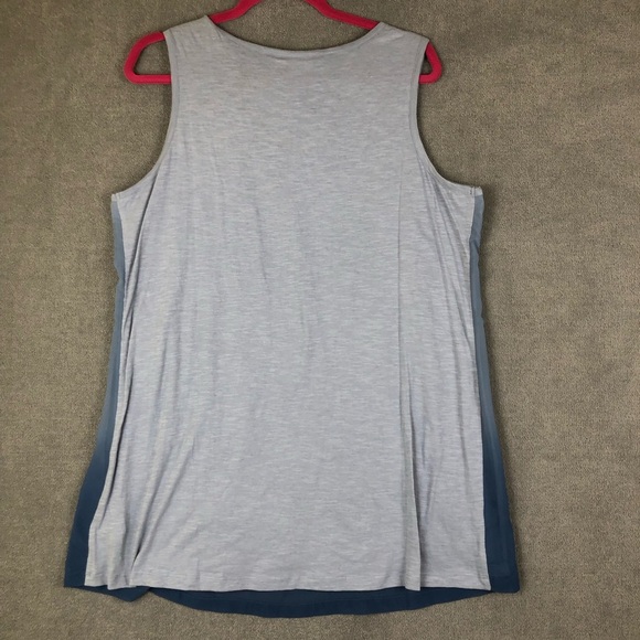 Logo Lavish by Lori Goldstein Tunic Top Women's Small Beaded Tank Blouse size L - Picture 3 of 7